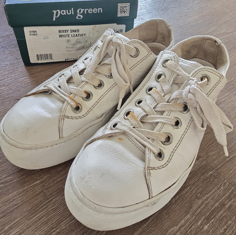 Paul Green Bixby Platform White Sneaker (Retail $378)